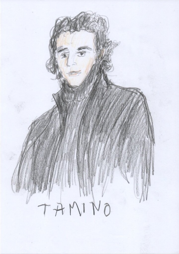 A drawing of the artist Tamino.